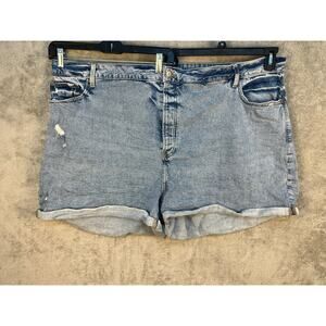 Old Navy Jean Shorts Size 30 Curvy High Rise OG Straight Festival Summer
